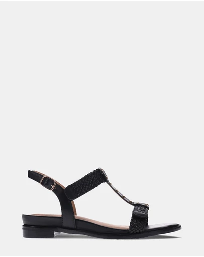 Mia Vita - Olympia Adjustable Sandal - Black