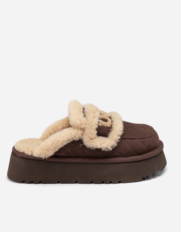 Ozwear Connection Uggs - Ugg Violet Matelassé Shearling Platform Slipper (Detachable Feature)
