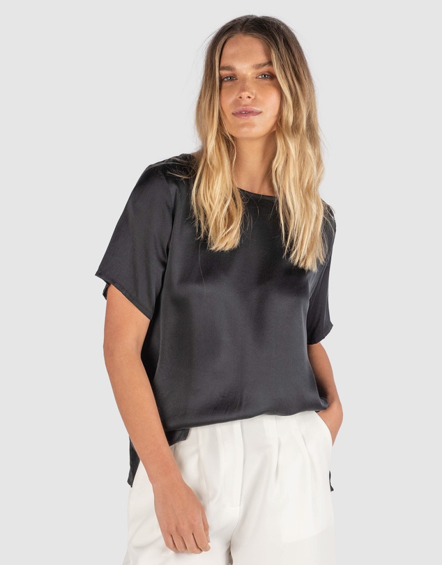 CAMIXA - Teena Satin Silk T-shirt