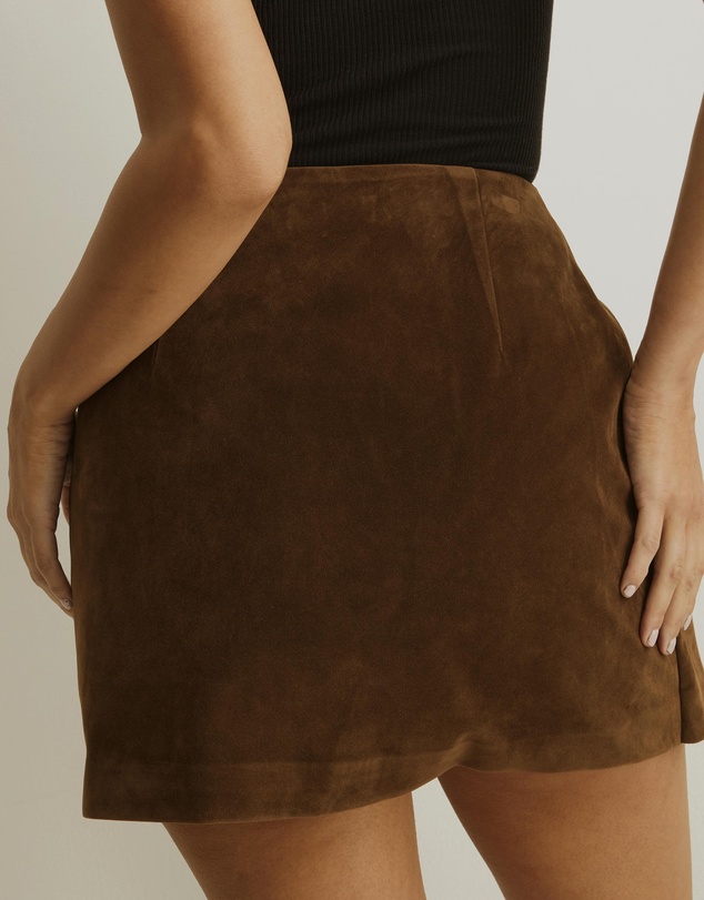 Atmos&Here - Ivy Faux Suede Mini Skirt