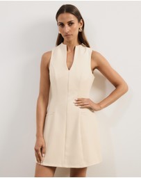 Atmos&Here - Shay Suiting V-Neck Mini Dress