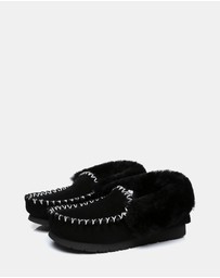 EVERAU - EverAU Ugg Popo Moccasin Sheepskin Upper Moccasins
