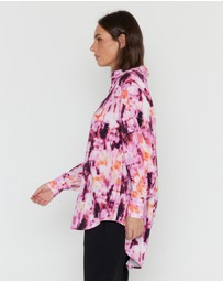 ALEXANDRA - Kristos Shirt Pink Textured Print