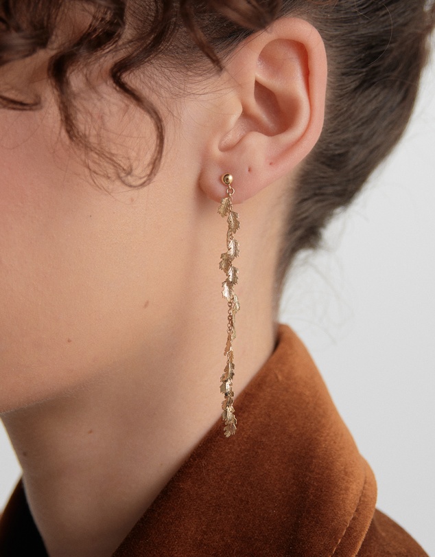 Karen Walker - Leaf Drop Earrings