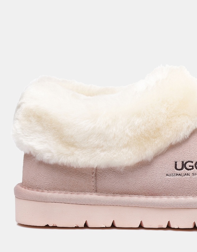EVERAU - Australian Shepherd Ugg Homey Slipper Cow Leather Upper House Shoes