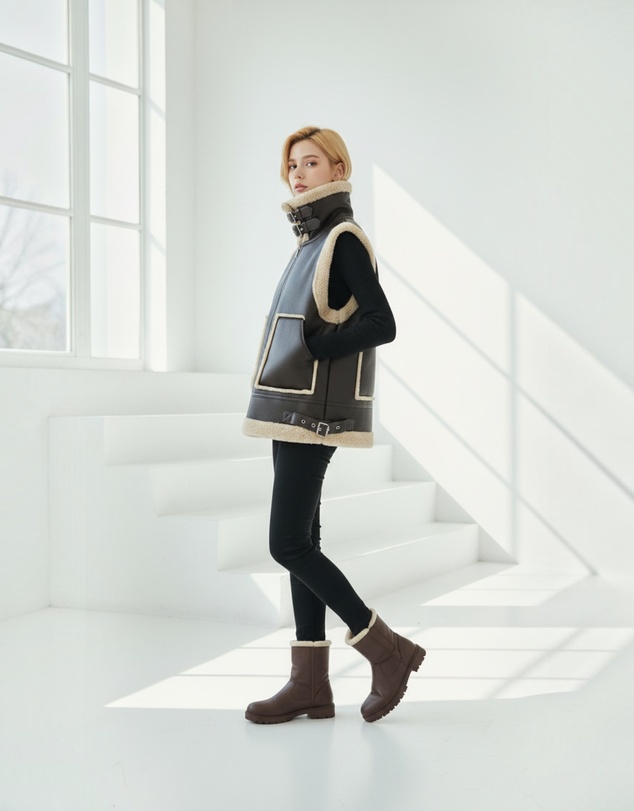 Mossée - Chole Faux Shearling Vest