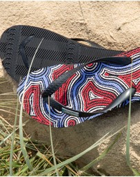 Boomerangz Footwear - Men's Saltwater Dreamtime Thongs 02 with arch support and 2 x interchangeable straps