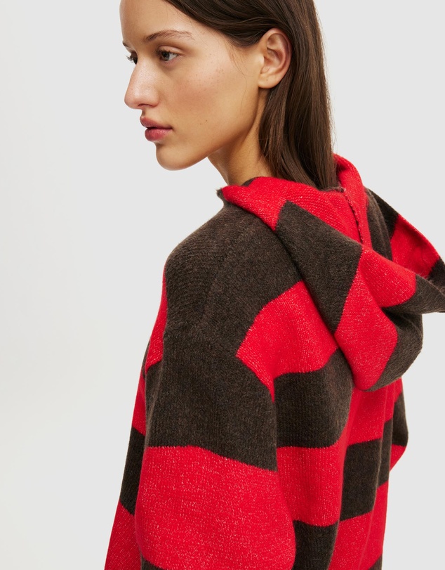Cotton On - Sporty Stripe Hooded Knit