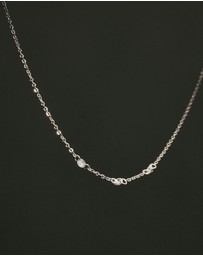 SAINT VALENTINE - Floating Stone Necklace - Silver