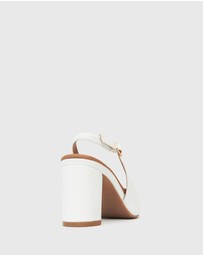 Betts - Flounce Block Heel Slingback Pumps
