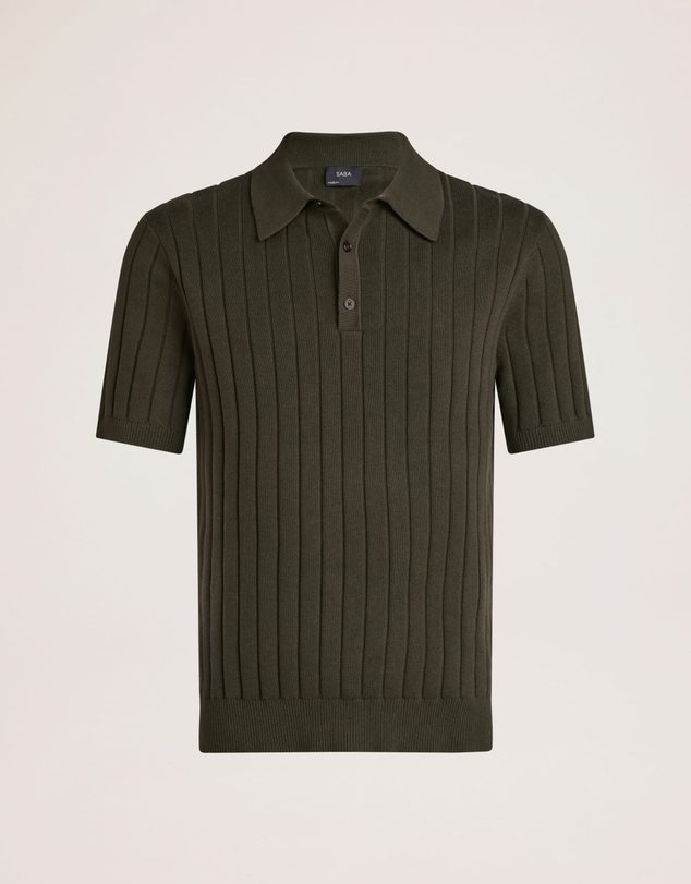 SABA - Erol Cotton Rib Knit Polo