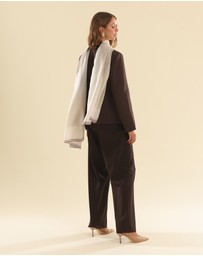Morgan & Taylor - Lotus Light-Weight Scarf in Burgundy Red