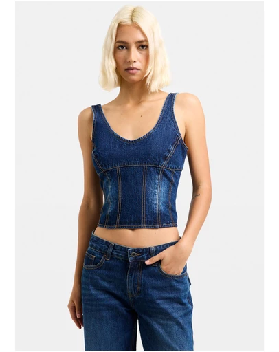 Neon Hart - Greta Panel Denim Top