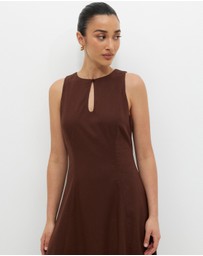 Calli - Heeley Cotton Linen Blend Midi Dress