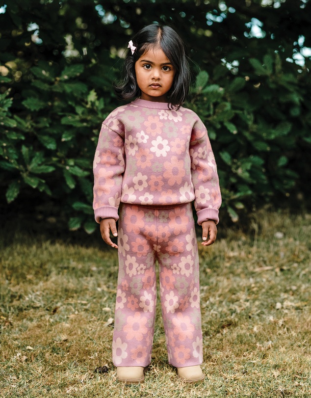 Kynd Baby - Knit Flare Pant in Bold Floral