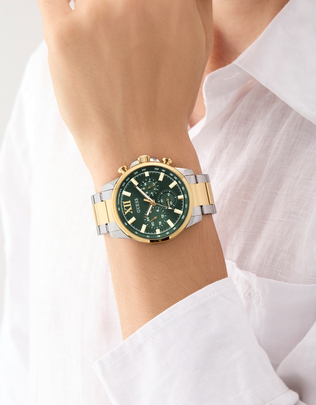GUESS - Guess Men's 2-Tone 44mm Multi-function Watch
