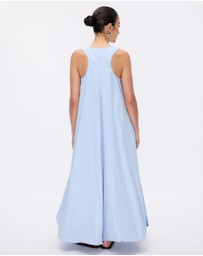 Minima Esenciales - Luna Cotton Bubble Hem Maxi Dress