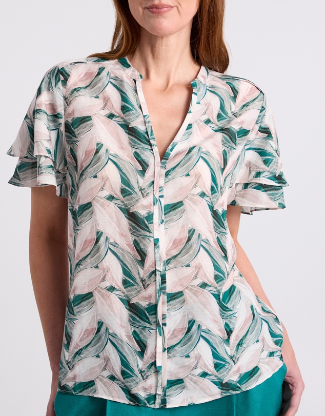David Lawrence - Cyrus Flutter Sleeve Blouse