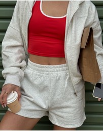 HyperLuxe The Label - Logo Embroidered Sweat Short