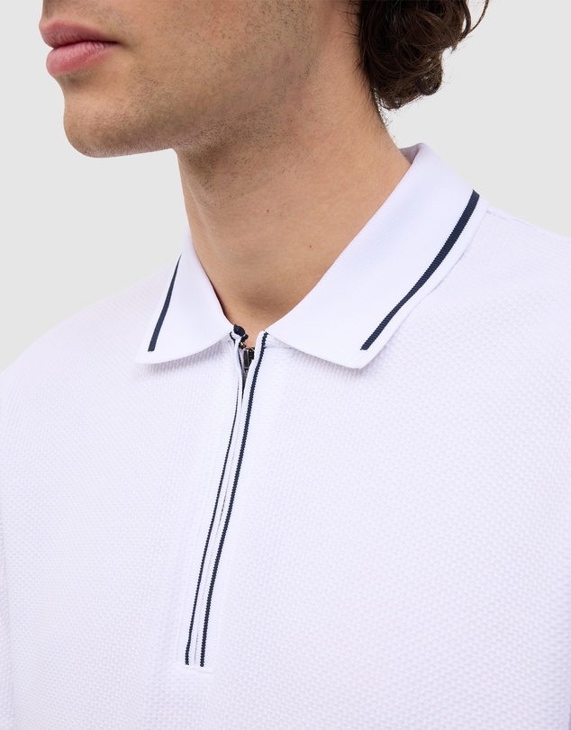 Politix - Morgan Textured Zip-up Polo