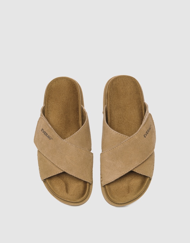 EVERAU - EverAU Ugg Lilac Cow Suede Upper Sandals