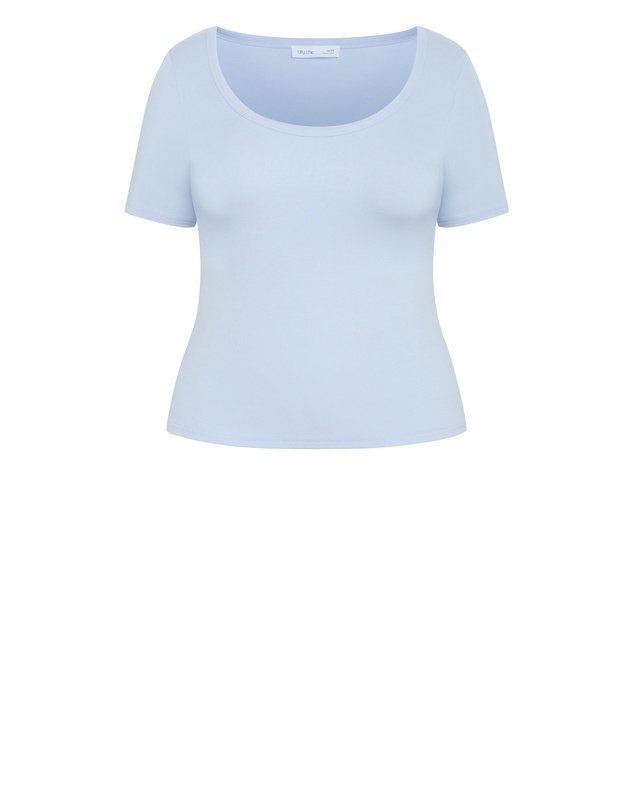 City Chic - Classic Scoop Rib Tee