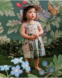 Fleur Harris - ‘Enchanted Garden’ Summer Baby Hat in Patchwork