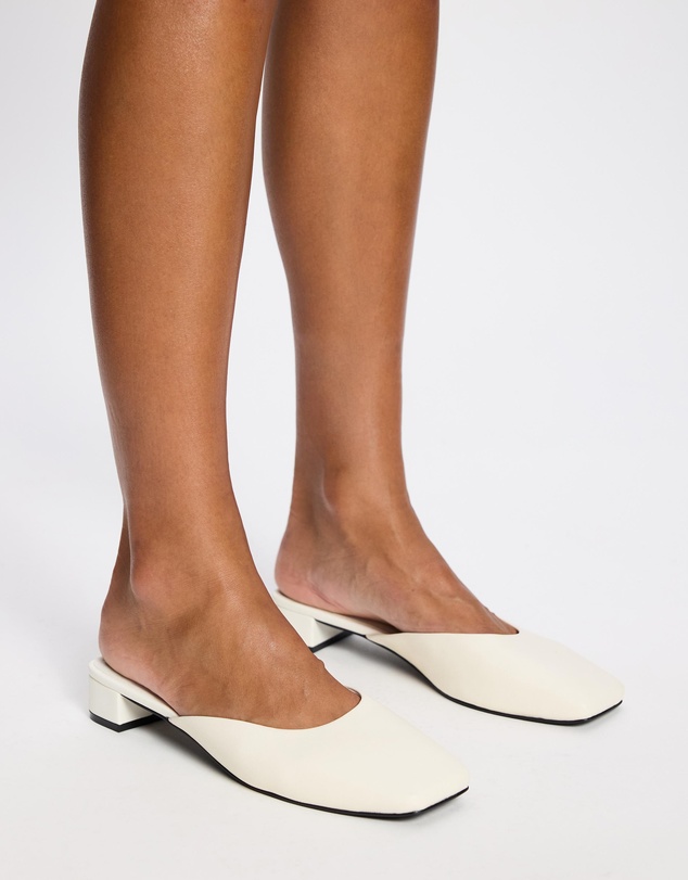 Atmos&Here - Willow Square Toe Leather Mules