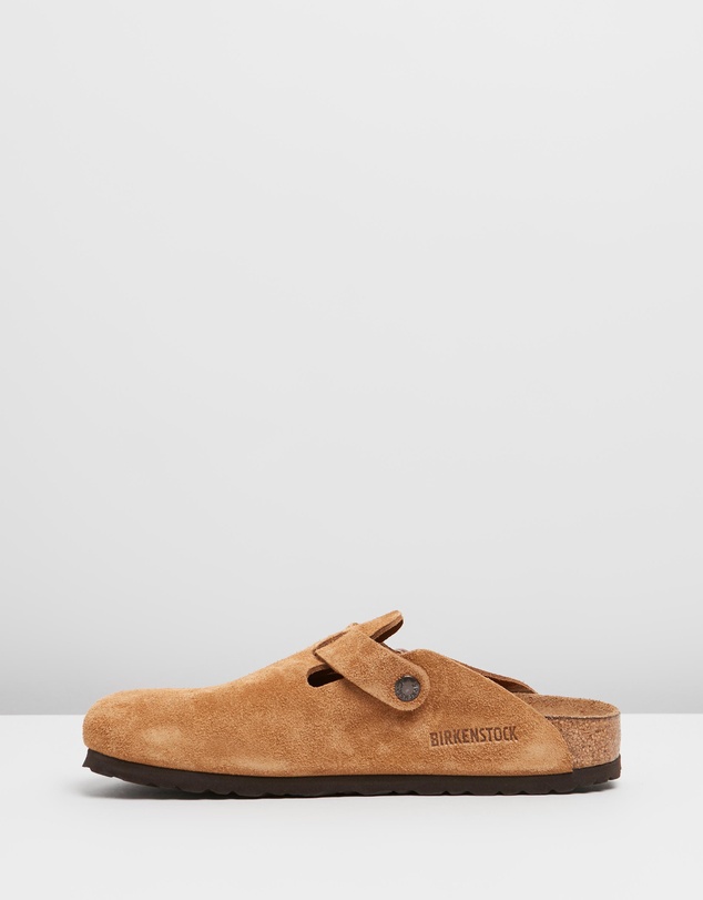 Birkenstock - Boston Soft Footbed Suede Narrow - Women's