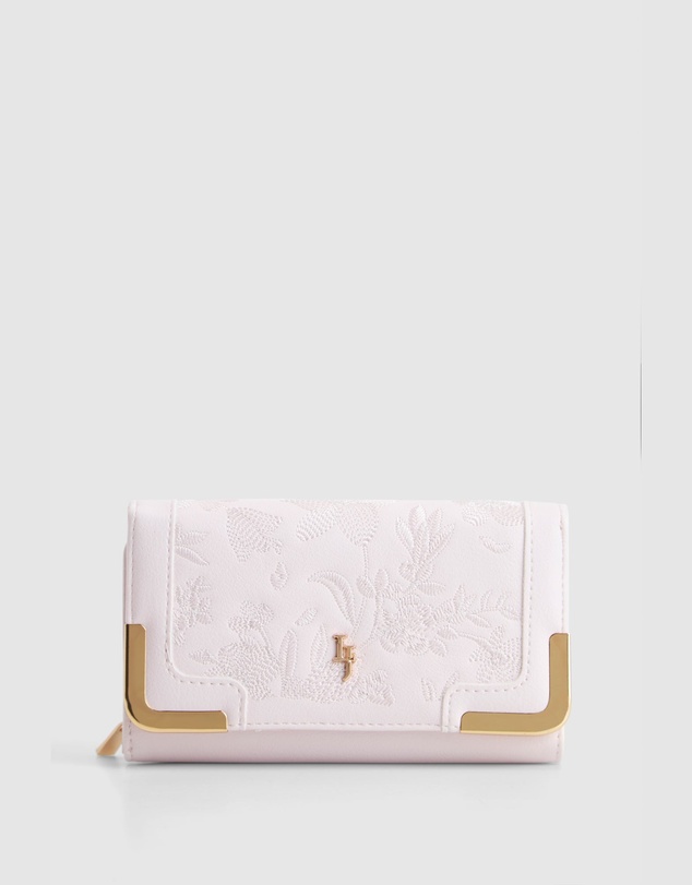 Laura Jones - Embroidered Trifold Wallet