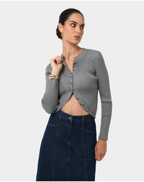 Forcast - Abaya Button Crop Knit