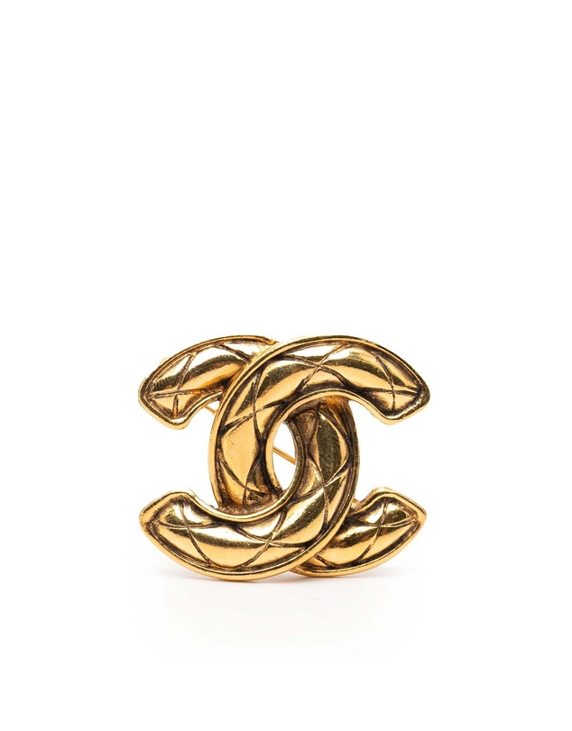 Pre-Loved by Azura Reborn - Pre-Loved CC Quilted Gold Plated Brooch