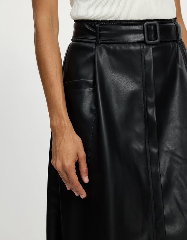 Mossée - Lily A Line Leather Skirt
