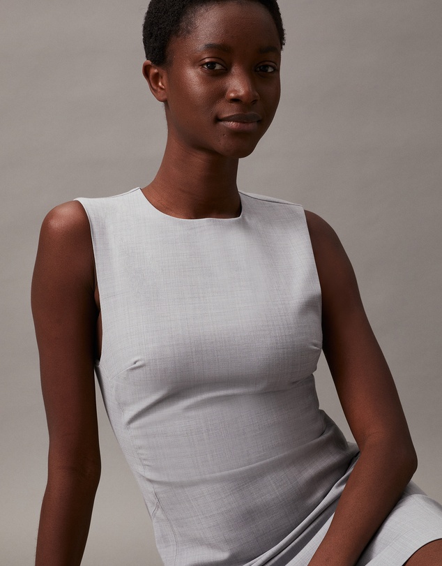 Calvin Klein - Slim Wool Blend Shift Dress