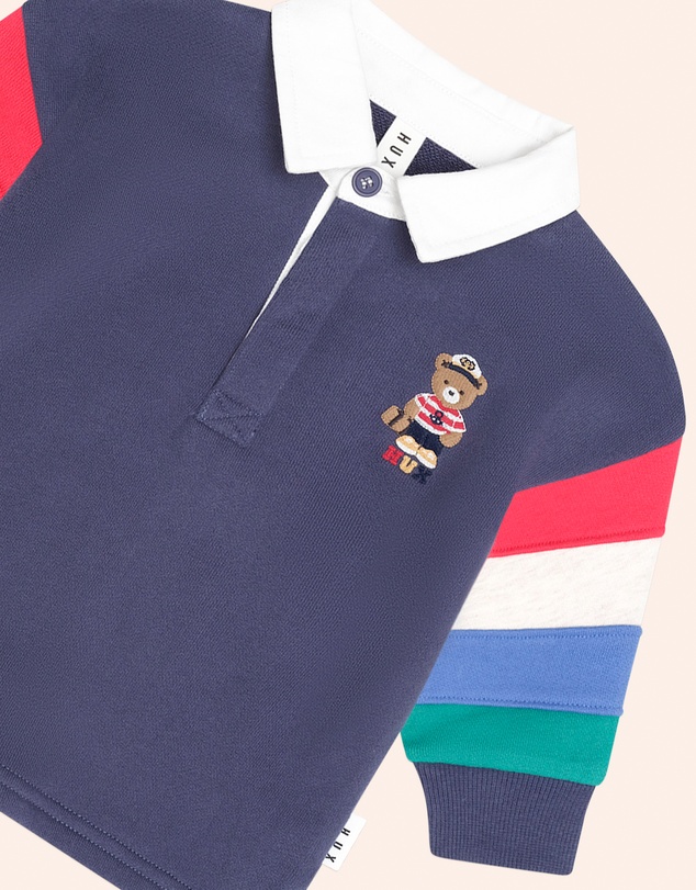 Huxbaby - Nautical Hux Spliced Fleece Polo - Babies-Teens
