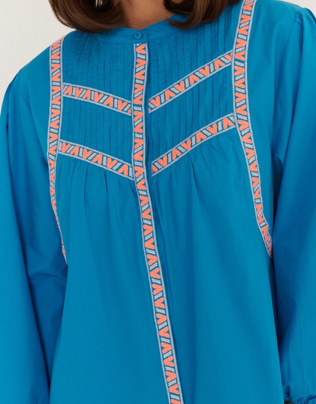 ALEXANDRA - Silas Blouse Blue Teal