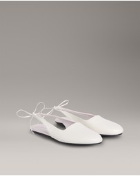Calvin Klein - Leather Slingback Ballerinas