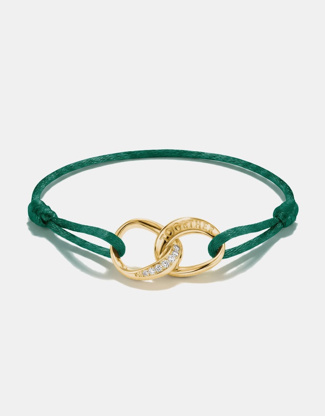 THOMAS SABO - THOMAS SABO Textile bracelet Together green with zirconia