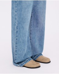 Dazie - Lucy Suede Buckle Mules