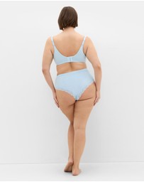 City Chic - Plus Size Smooth & Chic Cotton T-Shirt Bra - sky blue