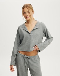Cotton On Body - Super Soft Waffle Henley Top