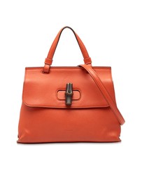 Pre-Loved by Azura Reborn - Pre-Loved Small Leather Bamboo Daily Satchel