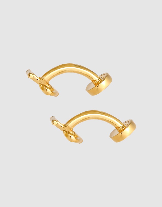 Kuzzoi - ICONIC EXCLUSIVE - Anchor Cufflinks in Gold-Plated 925 Silver