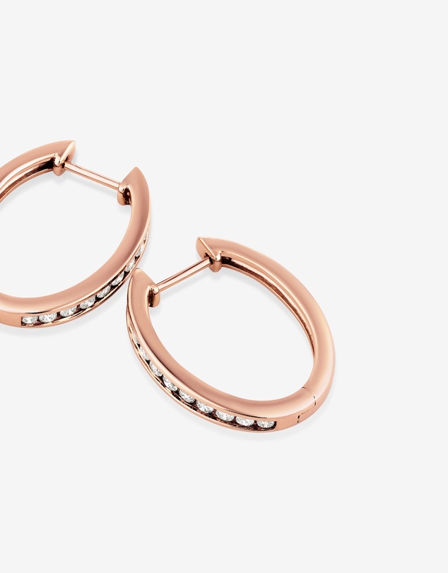 Michael Hill - Huggie Earrings with 0.50 Carat TW of Diamonds in 10kt Rose Gold
