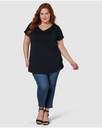 Indigo Tonic - Jacinta Longline V Neck Tee