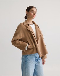 Oxford - Daisy Wool Crop Trench Jacket