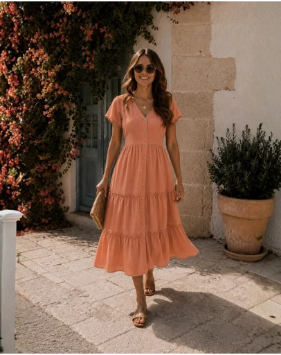 Esther & Co - Celie Dress - Rust