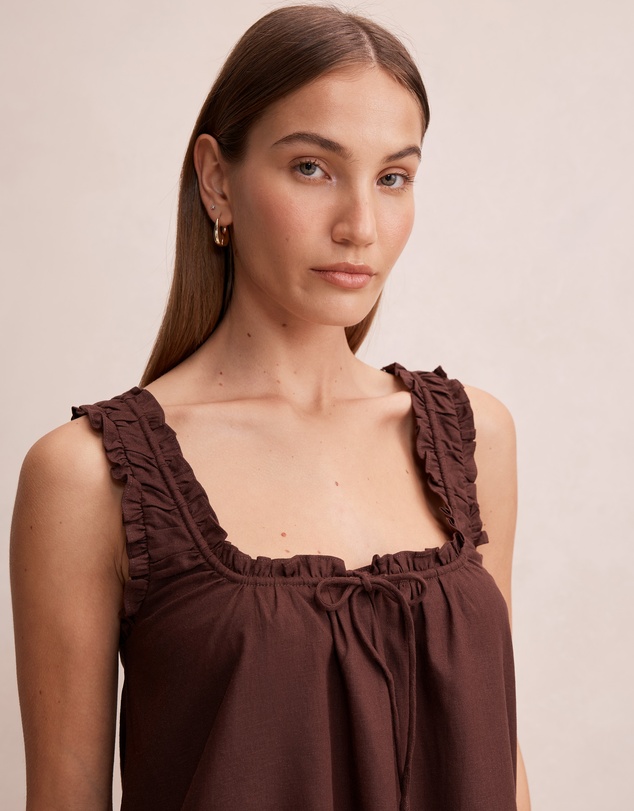 Forever New - Vivi Smock Linen Mini Dress