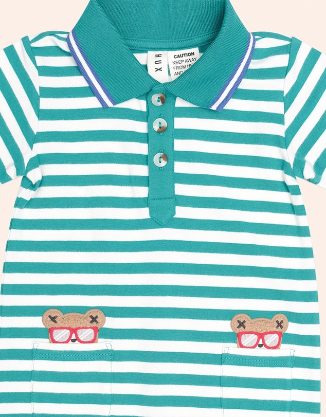 Huxbaby - Stripe Vacay Hux Romper - Babies