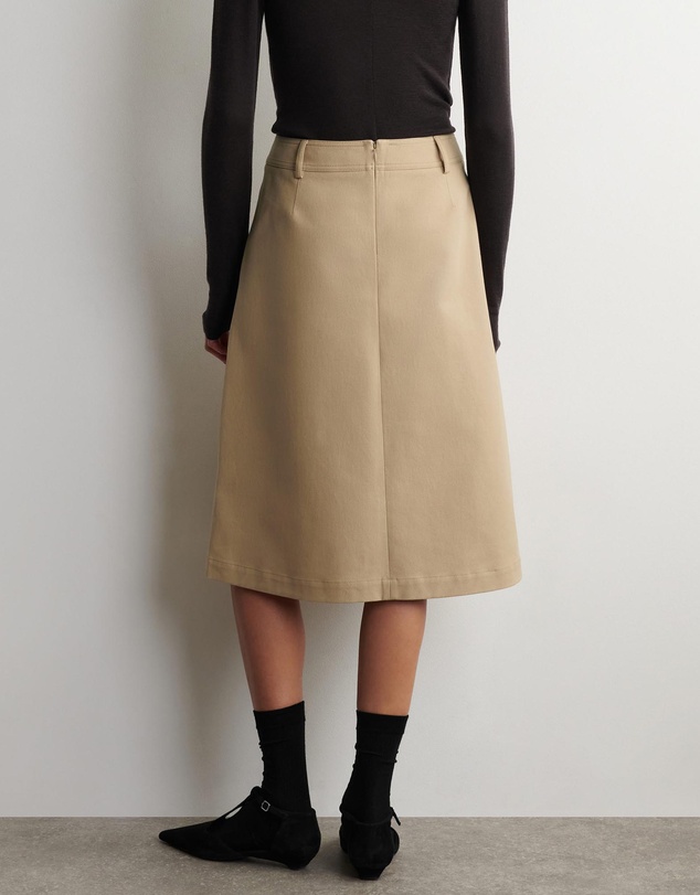 COS - Deconstructed Pleated Cotton Midi Skirt